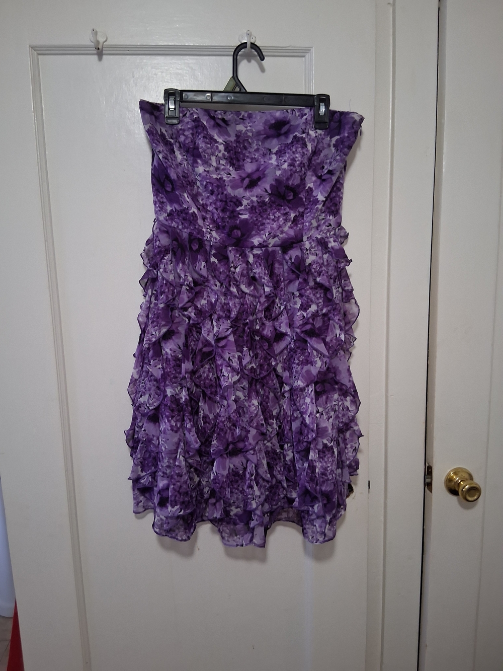 White House Black Market Purple Floral Blouse